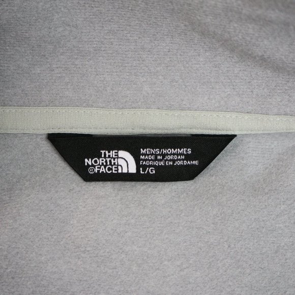 The North Face Sweater Mens Gray Large Quarter Zip Fleece Jacket Pullover - Picture 9 of 12